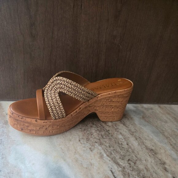 NEW Wedge sandals with Lurex - Picture 2 of 4